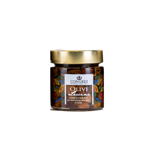 Olive Leccine Denocciolate in Olio Extra Vergine di Oliva